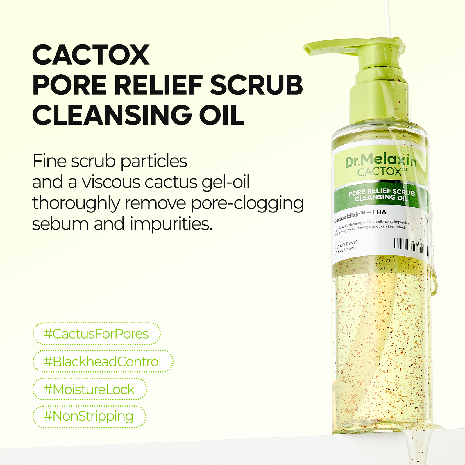 CACTOX Pore Relief Scrub Cleansing Oil - Image 2