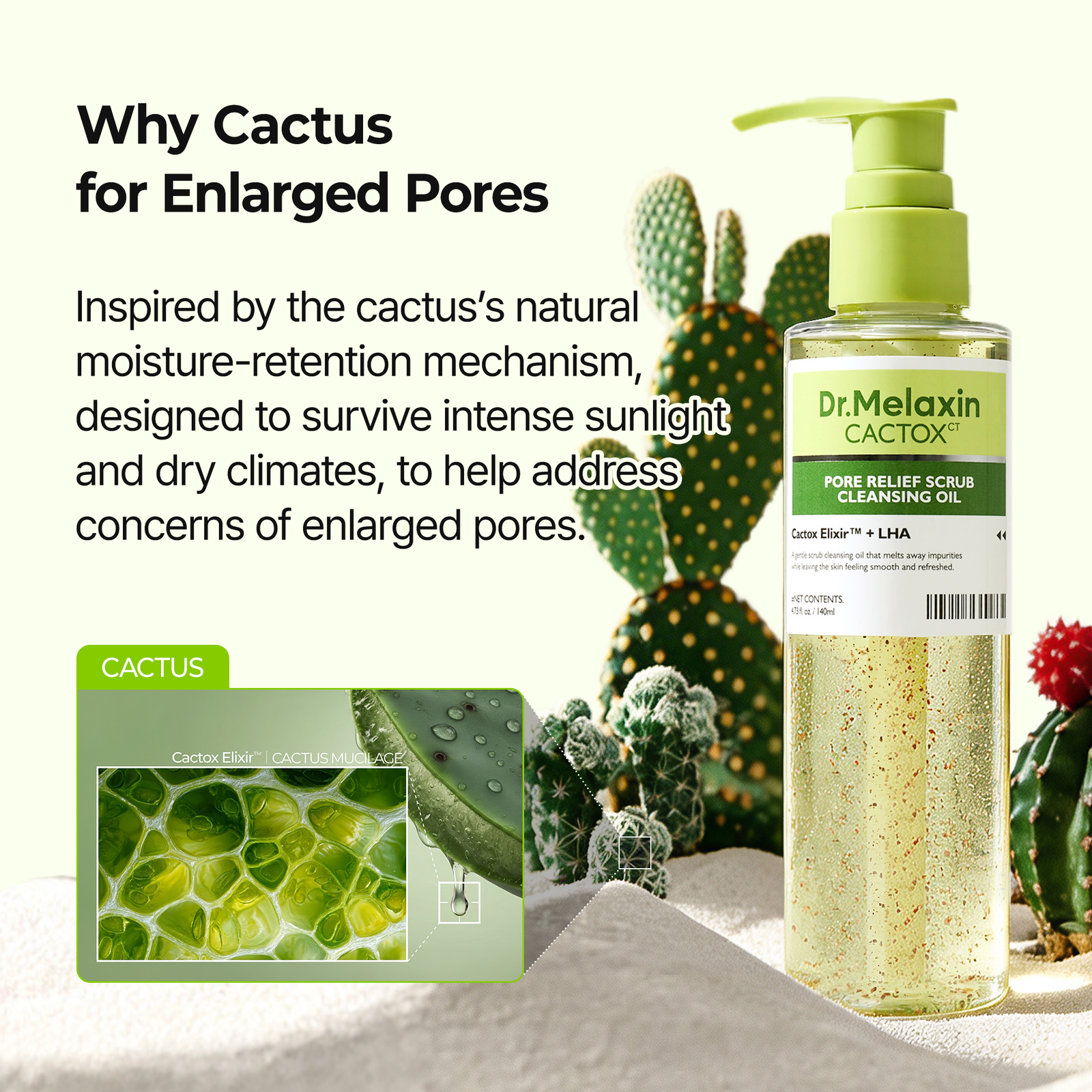 CACTOX Pore Relief Scrub Cleansing Oil - Image 5